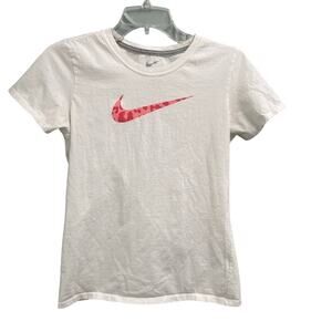 Nike Slim Fit Womens Size Medium Logo Tee Graphic Check